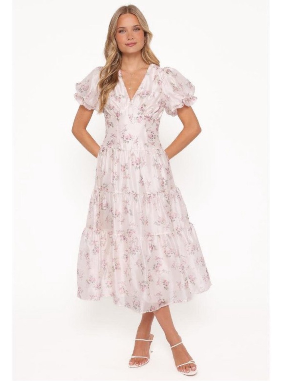 Petal & Pup Jocelyn Dress in Ivory/Pink
